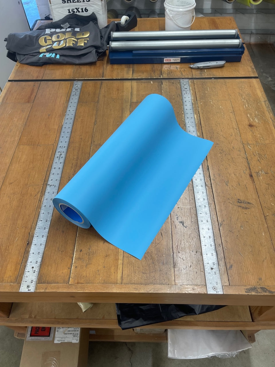 Puff Light Blue Heat Transfer Vinyl 19" HTV