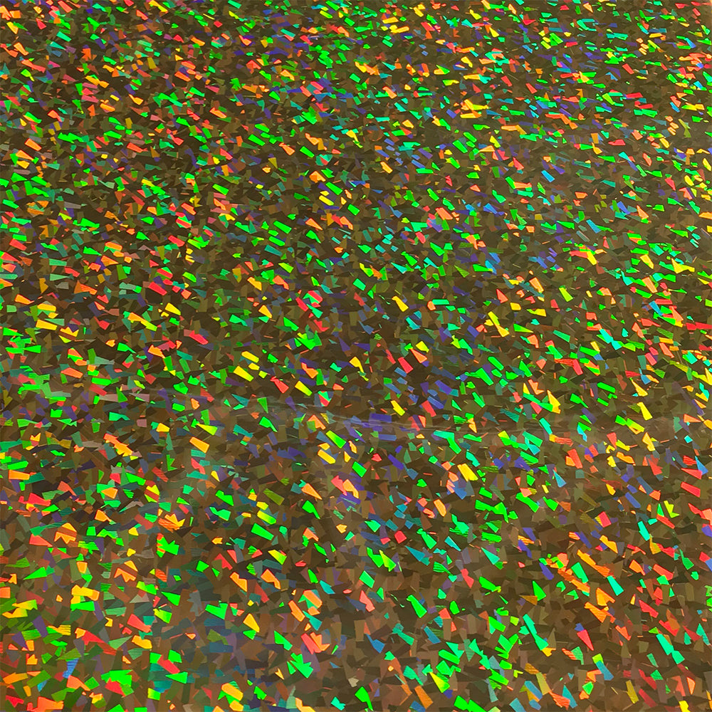 Heat Transfer Vinyl 19" Width Crystal Gold Hologram HTV