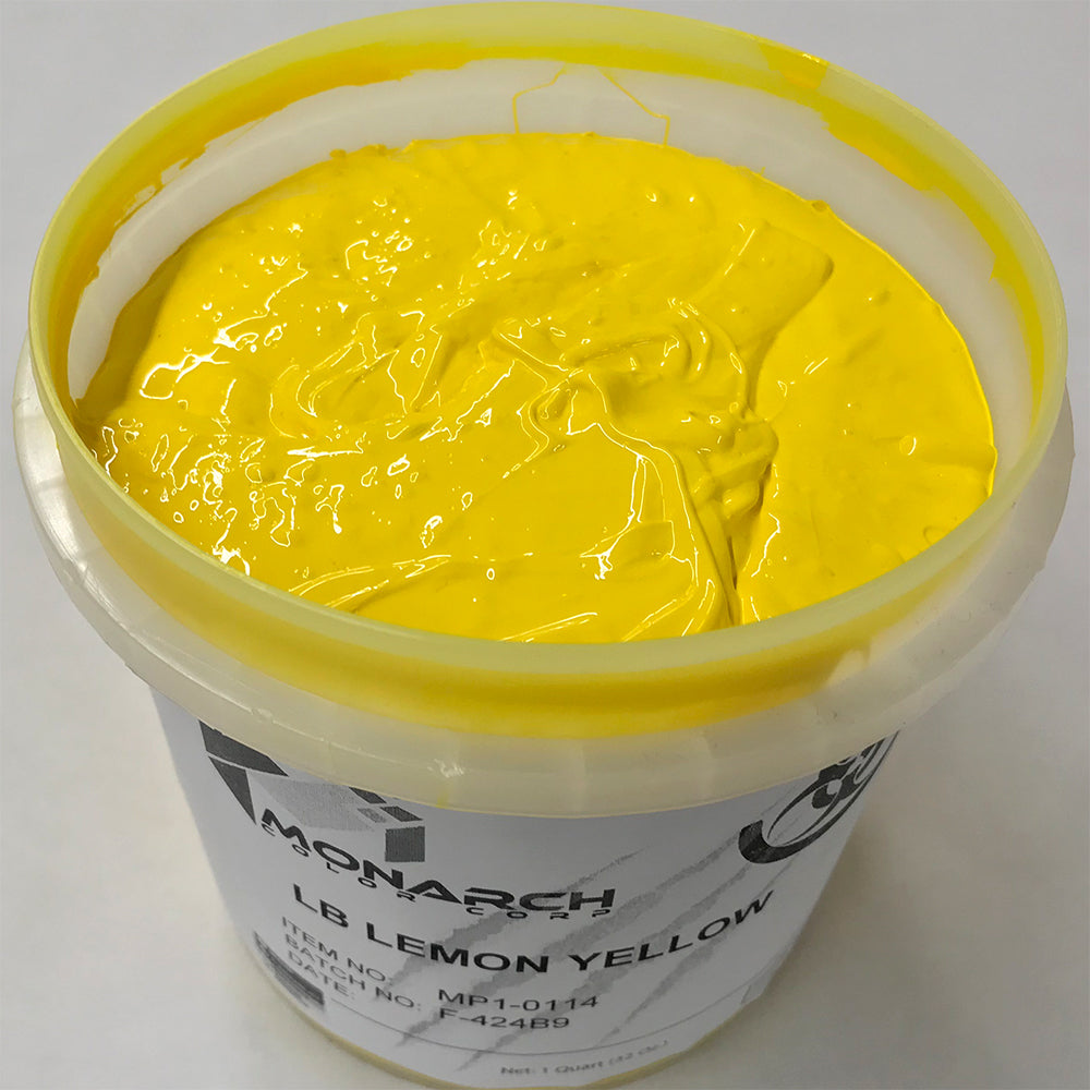 Monarch Plastisol Screen Printing Inks Low Temp Poly / Poly Blend Lemon Yellow