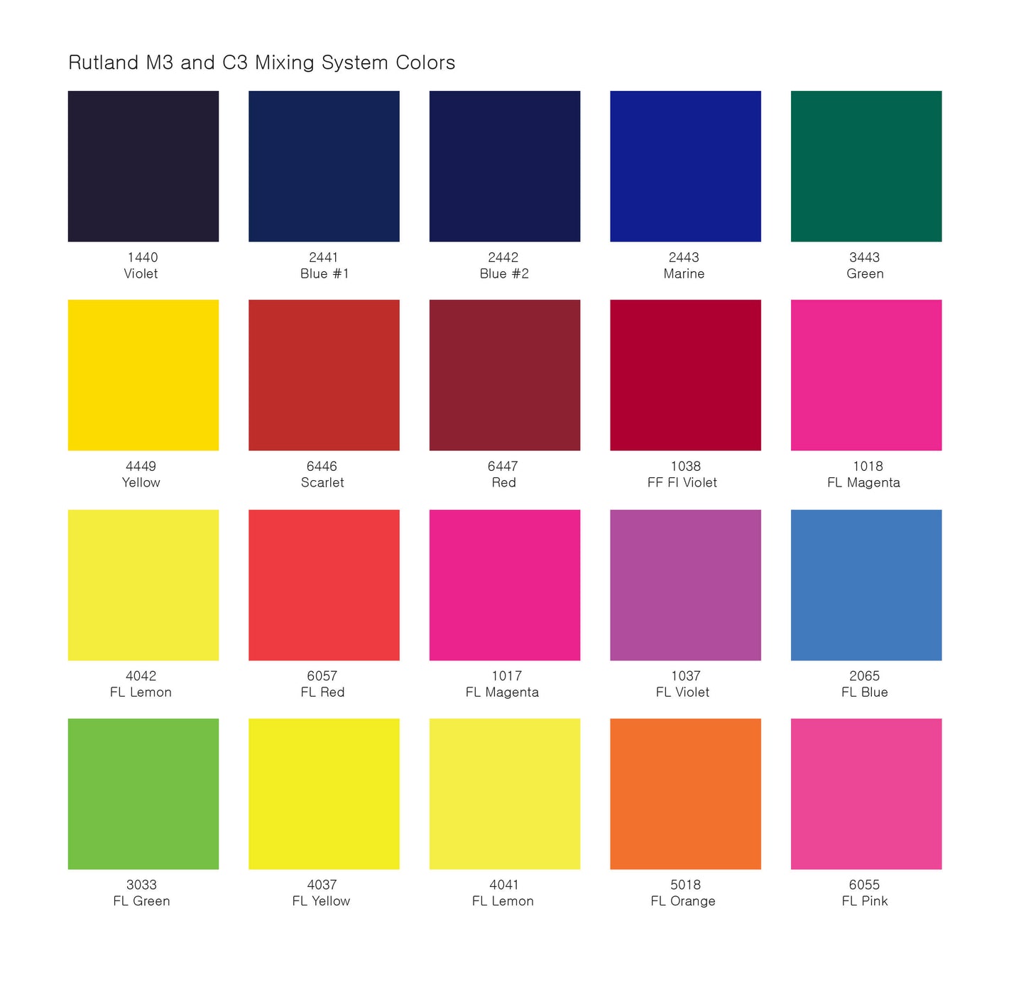 RUTLAND M3 WHITE M39256 COLOR MATCHING MIXING INKS PLASTISOL OIL BASE FOR SILK SCREEN PRINTING