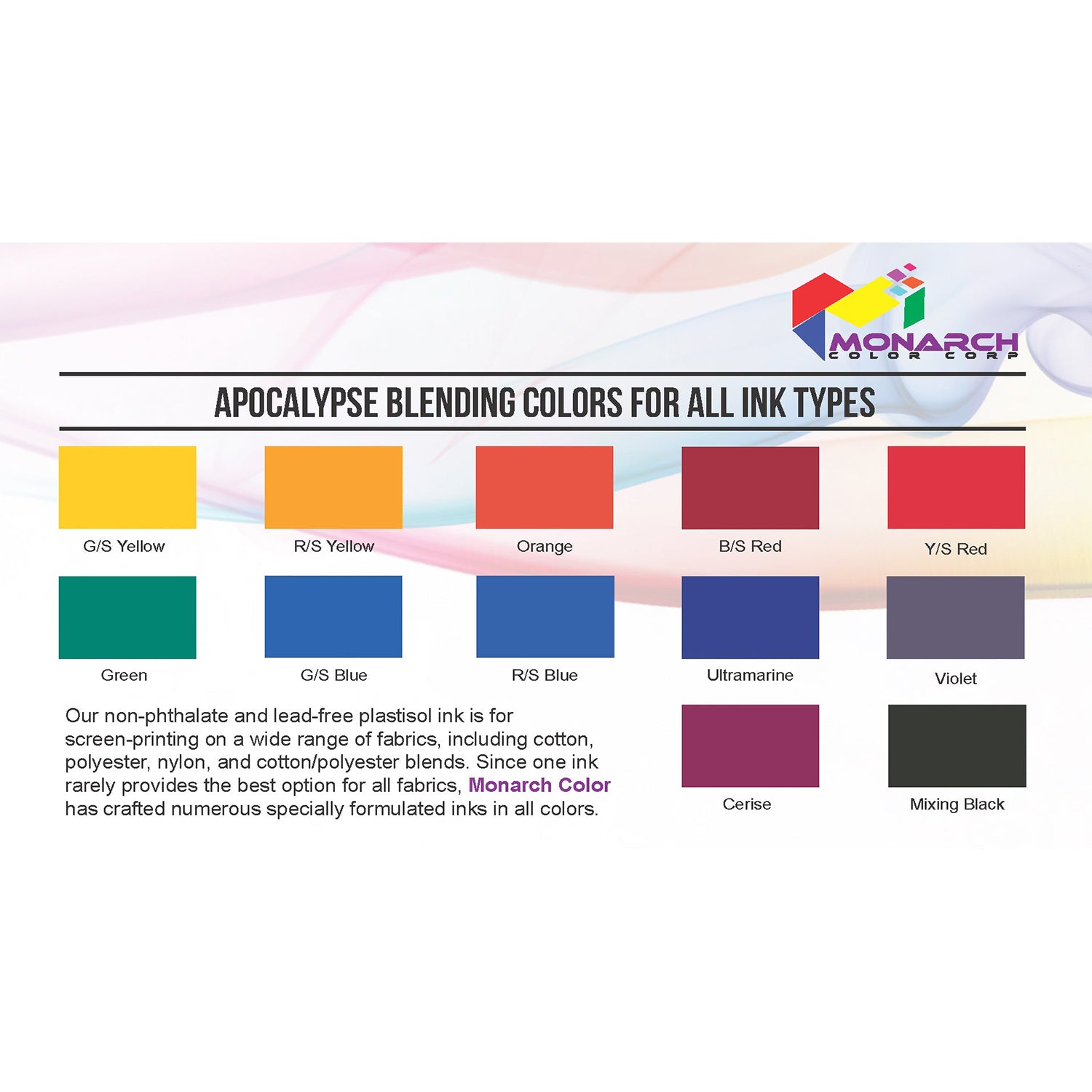 Monarch YETI White Low Bleed - Plastisol Screen Printing Inks Low Temp Poly Blend