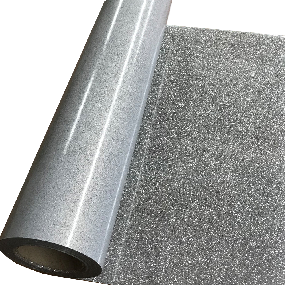Glitter, Silver Heat Transfer Vinyl 19" HTV