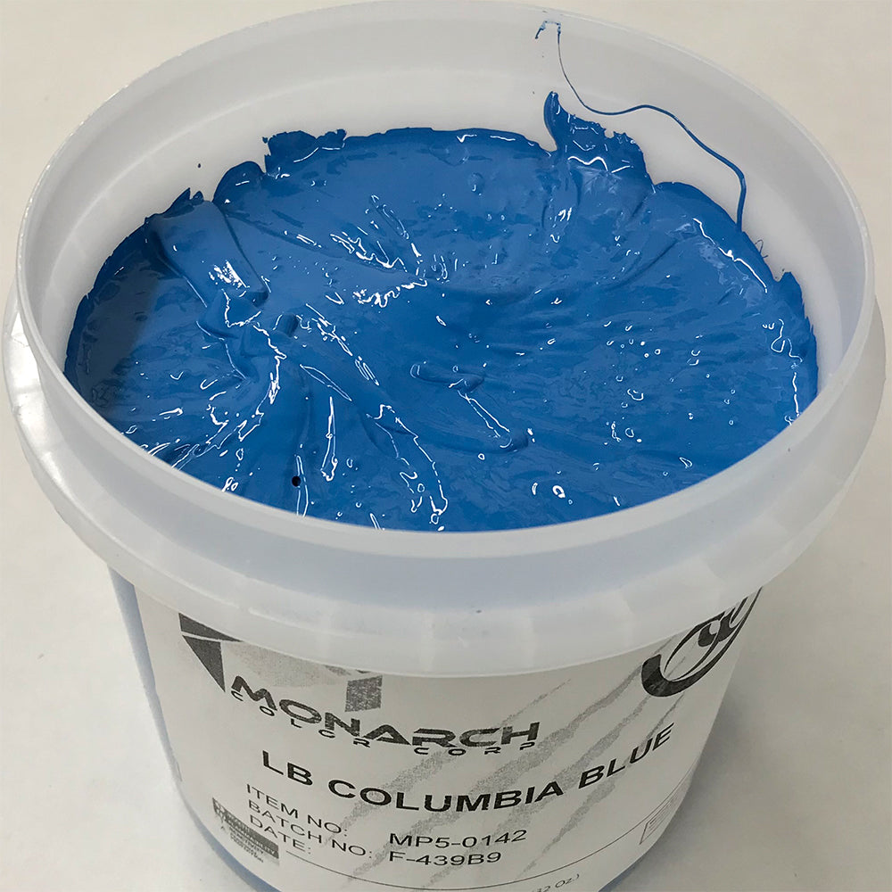 Monarch Plastisol Screen Printing Inks Low Temp Poly/Poly Blend Columbia Blue
