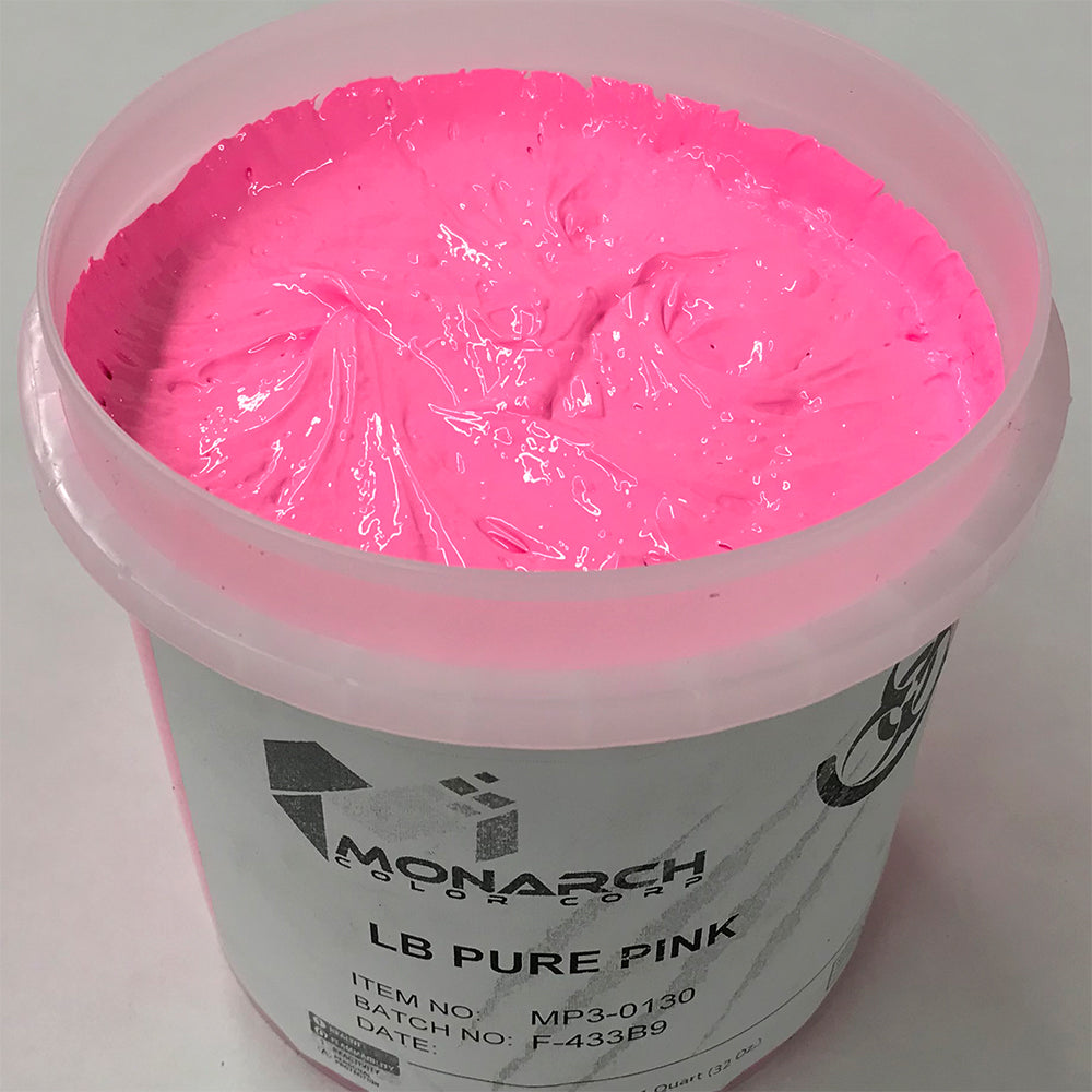 Monarch Plastisol Screen Printing Inks Low Temp Poly / Poly Blend Pure Pink