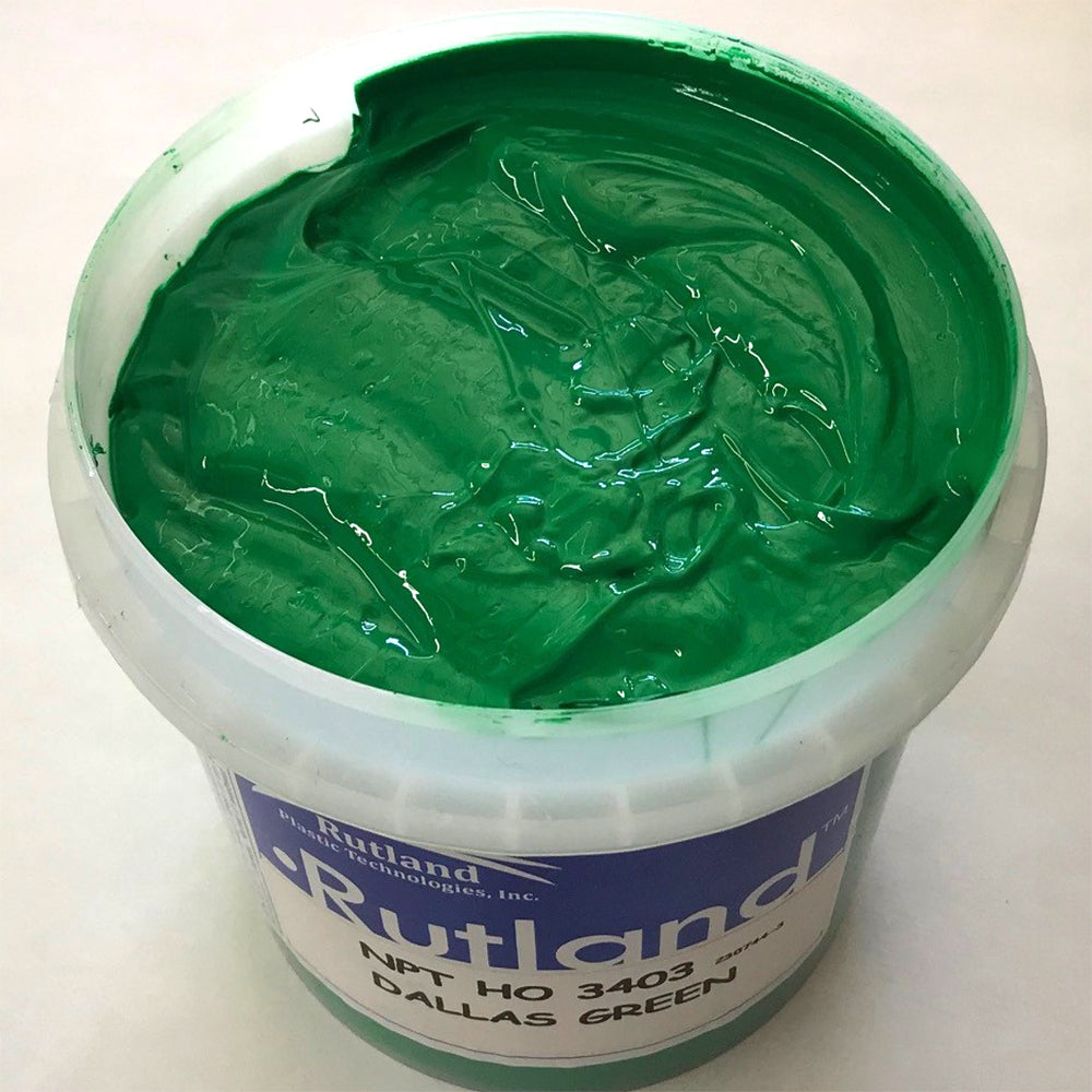 RUTLAND EH3403 NPT HIGH OPACITY DALLAS GREEN PLASTISOL OIL BASE INK FOR SILK SCREEN PRINTING