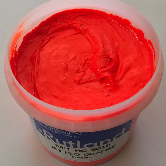 RUTLAND M35018 NPT HO FLUOR ORANGE PLASTISOL OIL BASE INK FOR SCREEN PRINTING