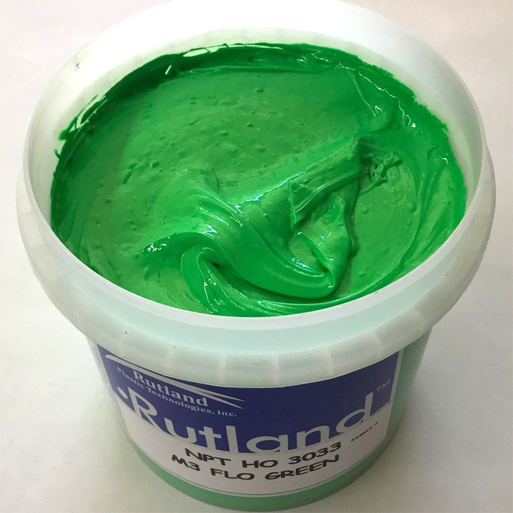 RUTLAND M33033 NPT OPAQUE FLUOR GREEN PLASTISOL OIL BASE INK FOR SCREEN PRINTING
