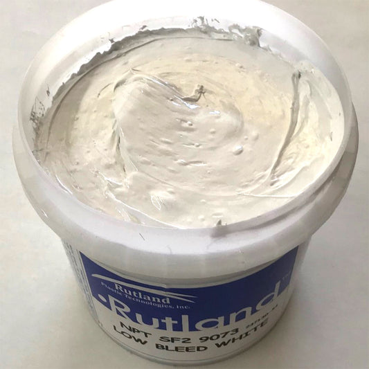 RUTLAND EL9073 NPT SF-2 LOW BLEED WHITE PLASTISOL OIL BASE INK FOR SILK SCREEN PRINTING