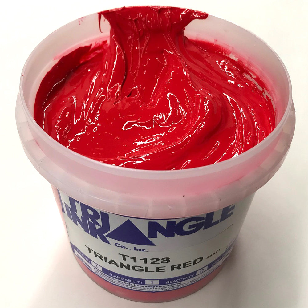 TRIANGLE 1123 RED PLASTISOL OIL BASE INK FOR SILK SCREEN PRINTING