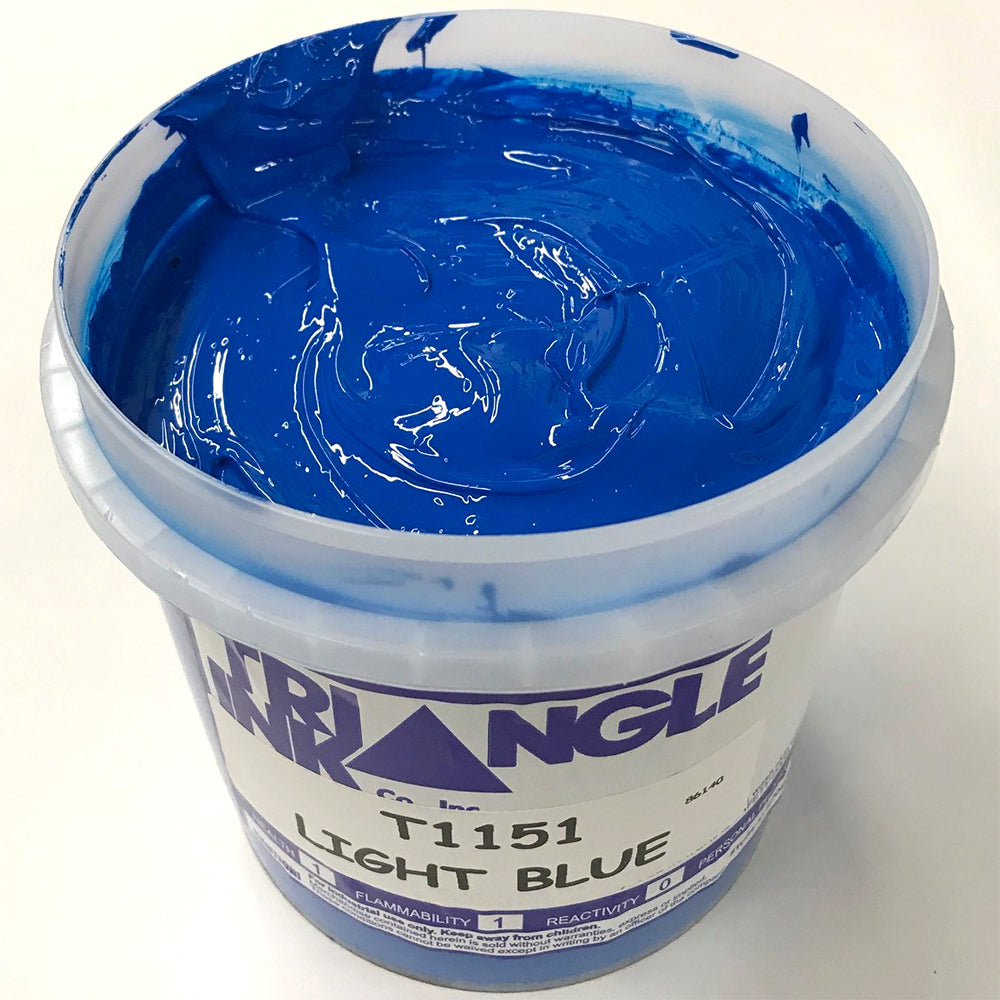 TRIANGLE 1151 LIGHT BLUE PLASTISOL OIL BASE INK FOR SILK SCREEN PRINTING