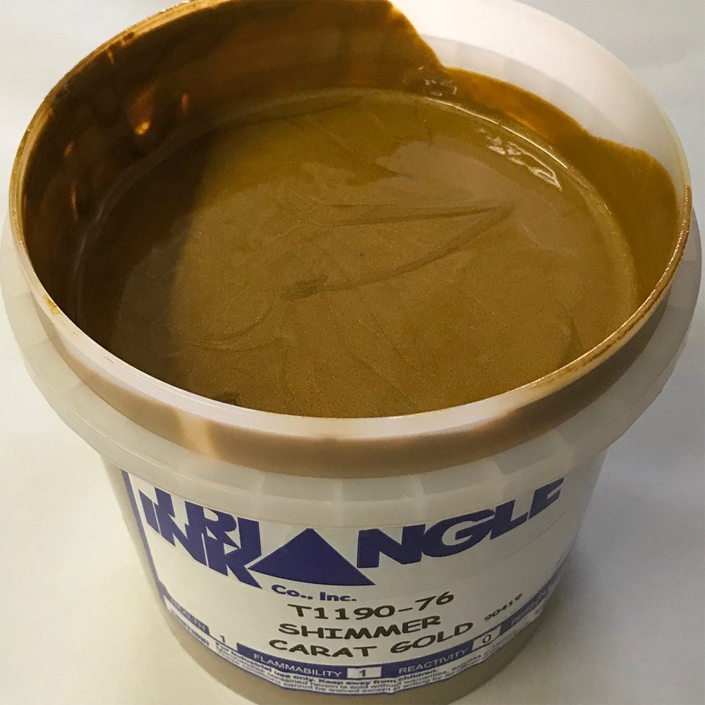 TRIANGLE 1190-76 CARAT GOLD SHIMMER PLASTISOL OIL BASE INK FOR SILK SCREEN PRINTING